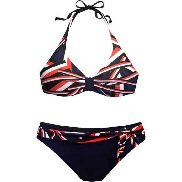 Women's Sexy Padded Push Up Halter Swimsuit Two Pieces Bikini Set - Picture 3 of 3
